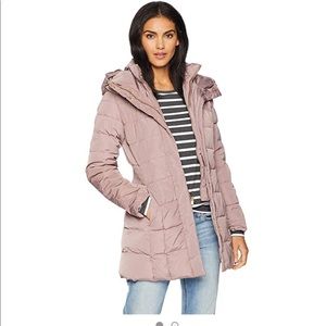 Cole Haan Taffeta Down Coat Bib and Hood